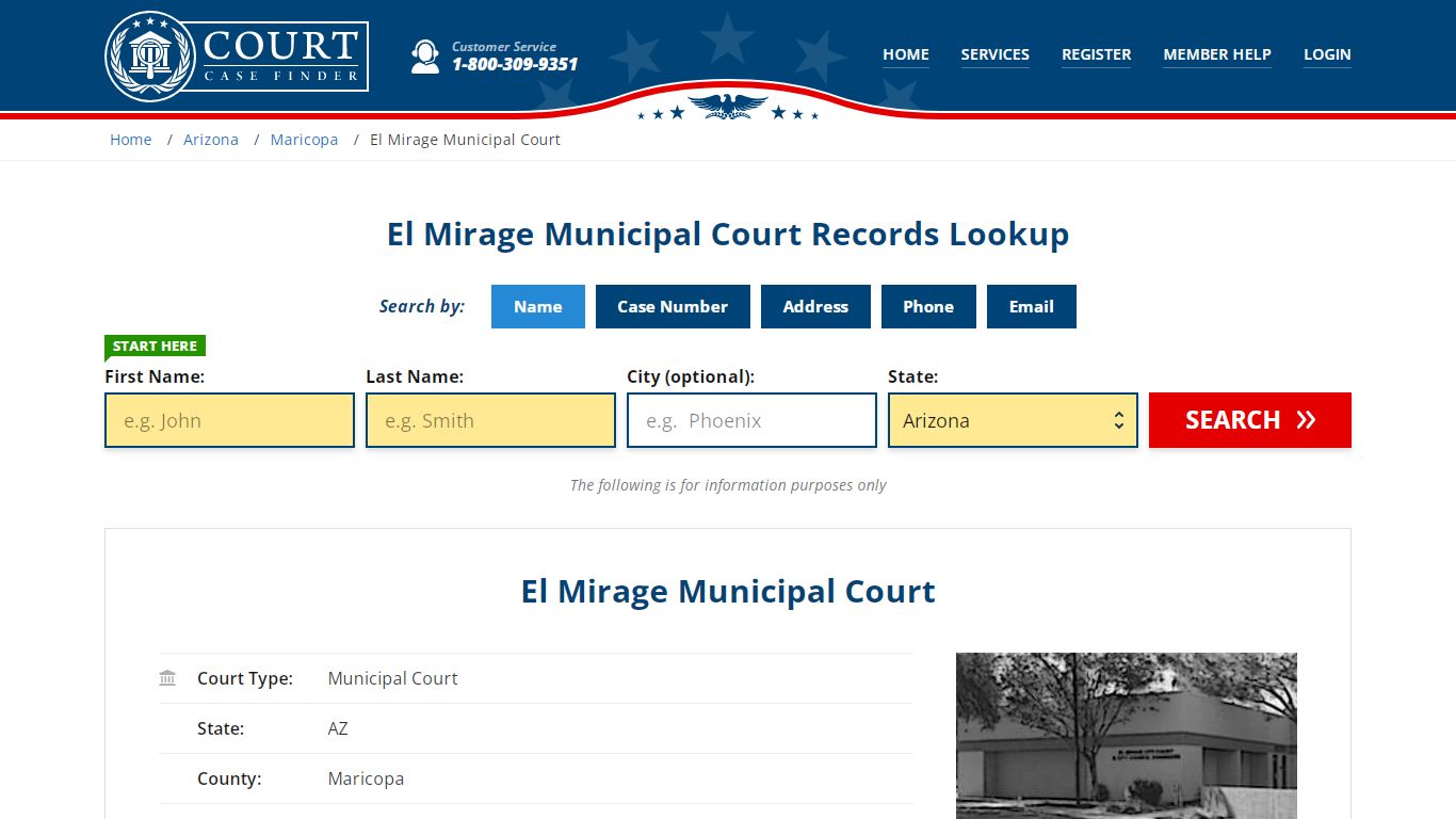 El Mirage Municipal Court Records Lookup - CourtCaseFinder.com