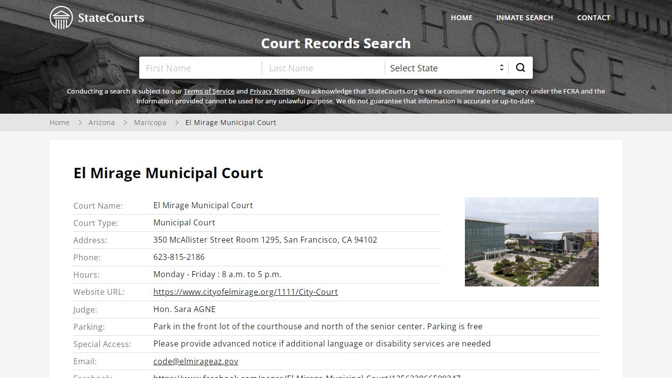 El Mirage Municipal Court, Maricopa County, AZ - StateCourts