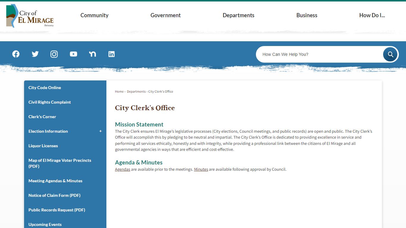 City Clerk's Office | El Mirage, AZ - Official Website